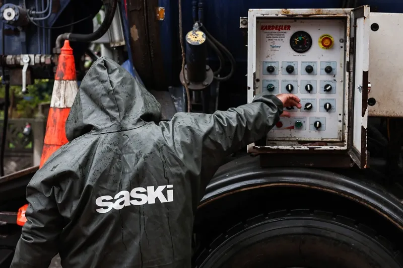 SASKİ yoğun yağışa anında müdahale etti