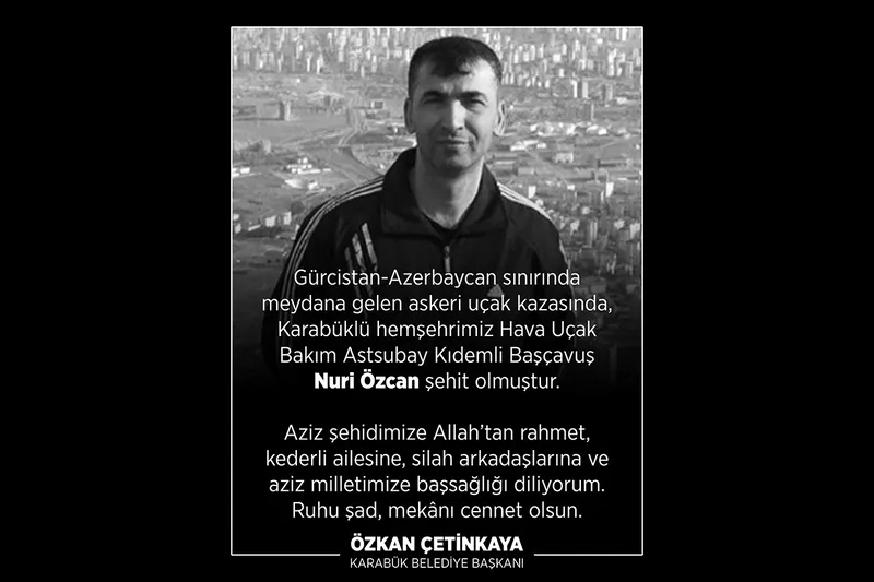 Karabüklü Astsubay Şehit Oldu, Belediye Başkanı Taziyelerini İletti