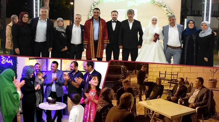 BAŞKANIMIZ, DÜĞÜN, DOĞUM GÜNÜ KUTLAMA MERASİMİ VE TAZİYE ZİYARETİNDE BULUNDU