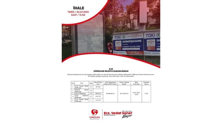 BELEDİYEMİZDEN, İHALE